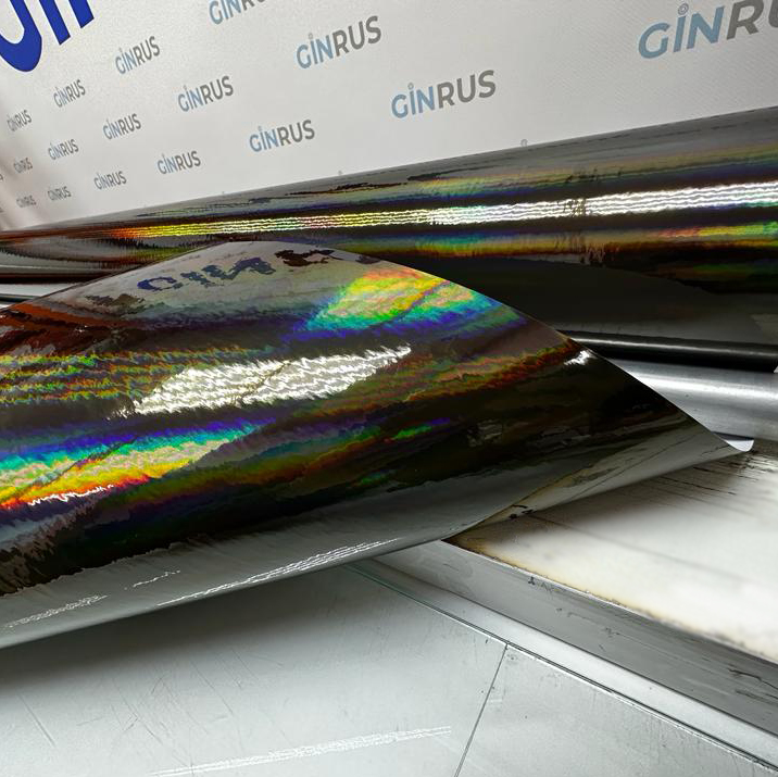 Пленка LASER CHROME black Лазерный хром черный 1,52м*18м "FIVE 5 STAR"