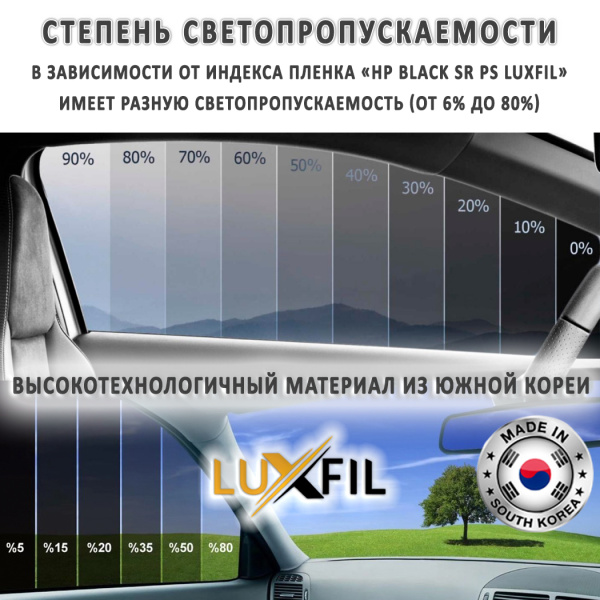 Тонировочная пленка HP BLACK 05 SR PS LUXFIL (1,52*30м.) Тонировочная пленка HP BLACK 05 SR PS LUXFIL (1,52*30м.)