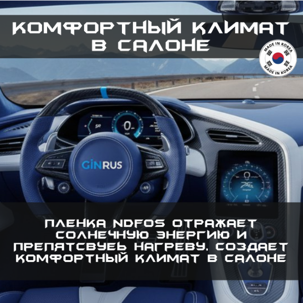 50% Пленка NDFOS PHP Charcoal 50 (1.52*30м, 45,6 м2) тонировочная