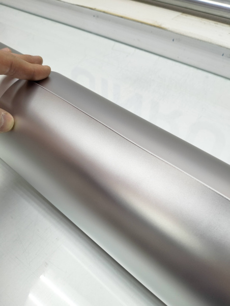 Пленка САТИНОВЫЙ ХРОМ СЕРЕБРО матовый ROMANI Satin Matte Silver PET ПВХ 1,52*18м