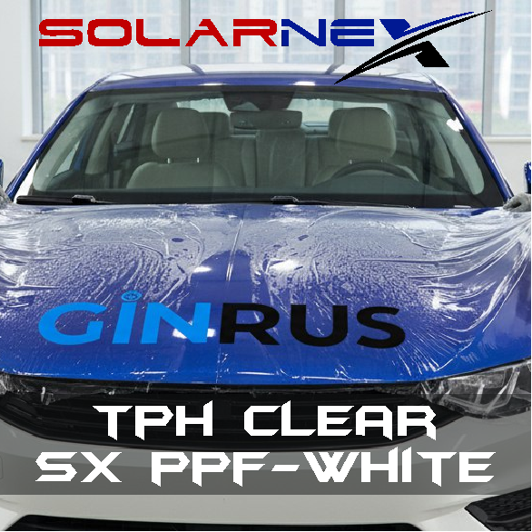 Пленка прозрачная, антигравийная, автомобильная, гибридная Solarnex 160мкрн TPH CLEAR (1,52м*15м) SX PPF-white