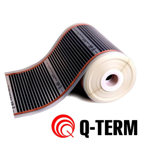 Пленочный теплый пол Q-TERM Ю.Корея 220Вт/м2, ширина 0,8 м, 0,338